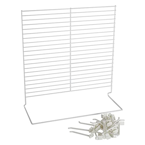 SSWBasics 24-Peg White Wire Countertop Rack - 18 in W x 20 in H - size: 24 Peg