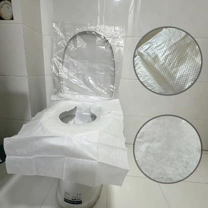 Disposable Toilet Seat Cover - 20pcs Toilet Seat Cover 16 * 22inch and 20pcs Toilet Lid Cover 18 * 20inch Individually Wrapped Toilet Cover Set for Travel, Camping, Public Restroom, Road Trip Use