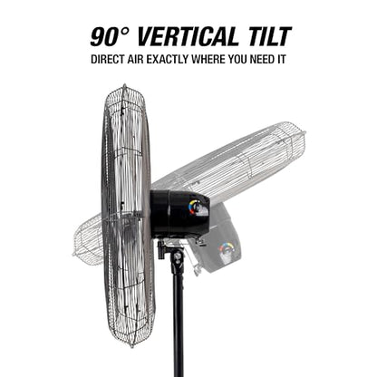 OEMTOOLS 30 Inch Oscillating Pedestal Fan 7800 CFM with Adjustable Height - size: New 30 Inch