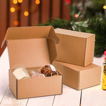 Cedilis 25 Pack 9x6x4 Inches Shipping Boxes, Small Corrugated Cardboard Box, Brown Cardboard Mailing Boxes, Thick Corrugated Mailer Boxes for Shipping Packing Small Business, Recyclable - size: 9x6x4 Inches