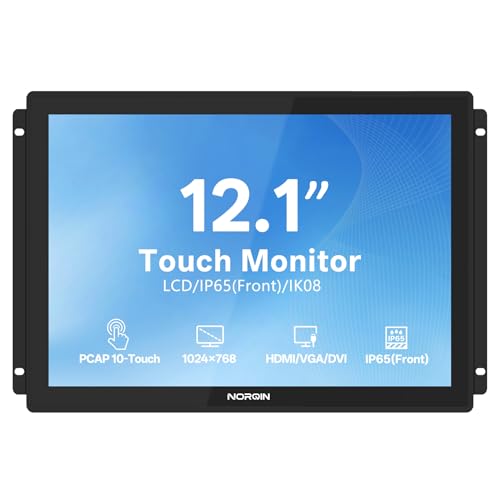 12.1 Inch IP65 Industrial Touchscreen,1024×768 Open Frame Monitor - size: 12.1 inch(Square Screen)