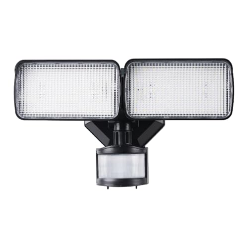 Sylvania 18W Security LED Light with Motion Sensor, Hardwired, 2000 LMS, Wet Rated, 5000K, Daylight - 1 Pack (66476) - color: Black, style: 18W Motion Sensor
