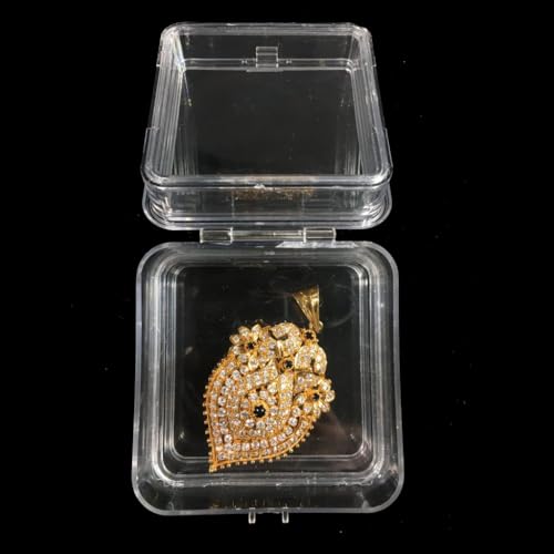 Hinged Display Boxes with Elastic Membranes for Safe keeping and Safe Shipping of Optics, Gem Stones, Diamonds, Paper Currency, Coins, Watch parts & other Fragile collectible Item (1.25x1.25)