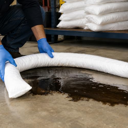 Oil Only Absorbent Socks 3 x 48 Inch, 12 Pack, 1.4 Gallon Each - color: Oil Socks 3" x 48" (12-Pack), size: 1
