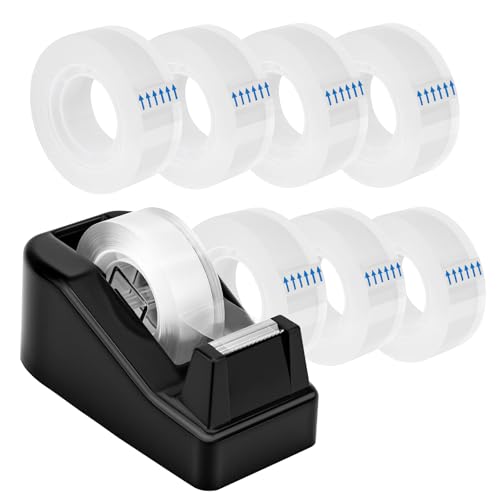OWLKELA Lightweight Desktop Tape Dispenser, Black, 1 Pack - color: Black, size: 1 Pcs