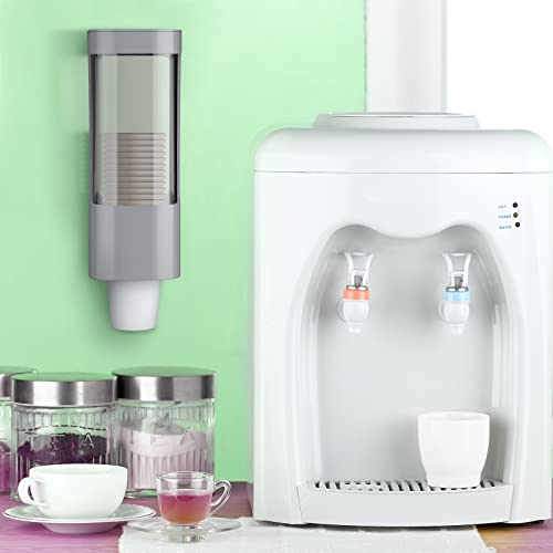Chengu 2 Pcs Wall Mounted Bathroom Cup Dispenser for 3-5 oz Cups, Gray - color: Gray