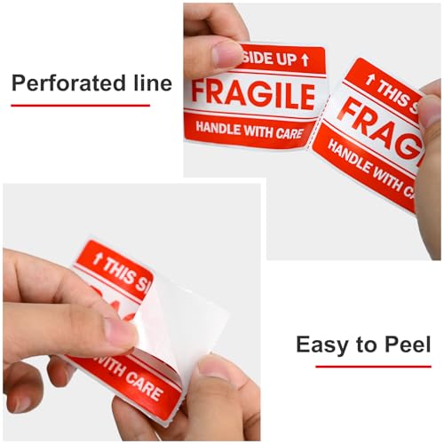 LLIKED 5000 Fragile Stickers 2"x3" for Shipping and Moving - size: 2"x3", style: 10 Rolls,5000 Labels