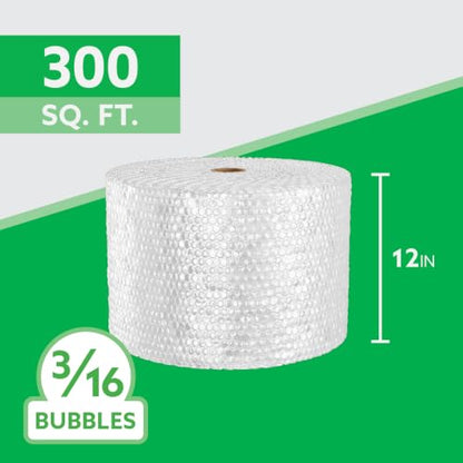 UPSable Bubble Roll, Small Bubble 3/16", 12 in x 300 FT - size: Large Bubble – 24" x 100 Ft