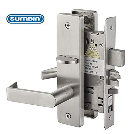 Commercial Mortise Lock Meet Ansi Grade 1 with Cylinder and Thumbturn for Entry Door - color: Escutcheon/entry function