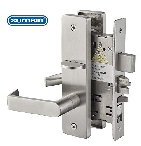 Commercial Mortise Lock Meet Ansi Grade 1 with Cylinder and Thumbturn for Entry Door - color: Escutcheon/entry function