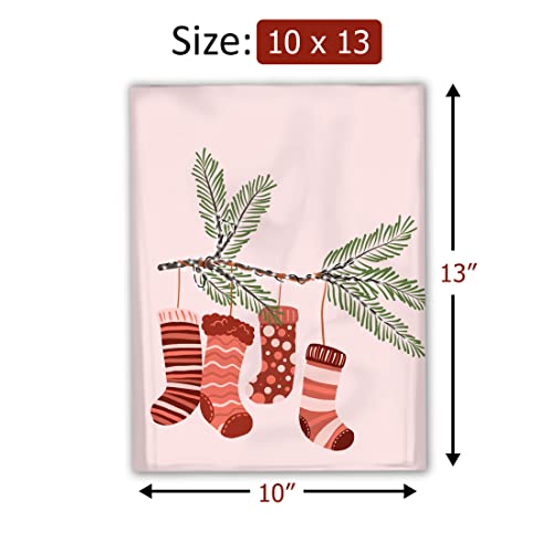 10x13 (100) Christmas Stockings Designer Winter Poly Mailers Self Sealing Waterproof Shipping Envelopes Holiday Premium Printed Bags For Small Businesses - color: Christmas Stockings, size: 10x13