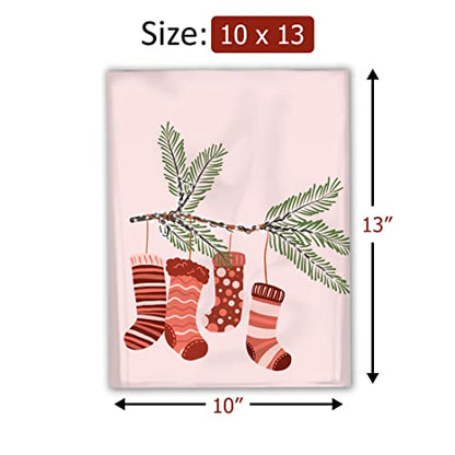 10x13 (100) Christmas Stockings Designer Winter Poly Mailers Self Sealing Waterproof Shipping Envelopes Holiday Premium Printed Bags For Small Businesses - color: Christmas Stockings, size: 10x13