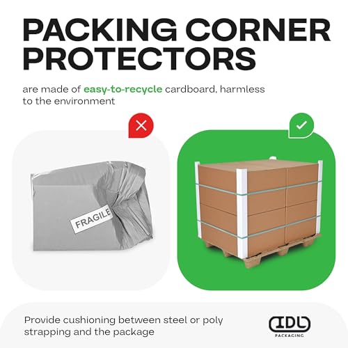 IDL Packaging Cardboard Edge Protectors 2 x 2 x 3" (100-Pack), 0.160" Thick - size: 2"x2"x3", 0.160"