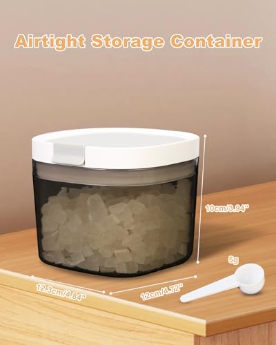 LANGMINGDE Airtight Coffee Storage Container with Magnetic Scoop, 0.7 Qt Coffee Bean and Ground Coffee Canister, Durable, Keeps Coffee Fresh & Dry, Easy to Clean - color: (Transparent Gray)1x 800ml≈20 Oz Coffee Beans ≈ 13 Oz Ground Coffee