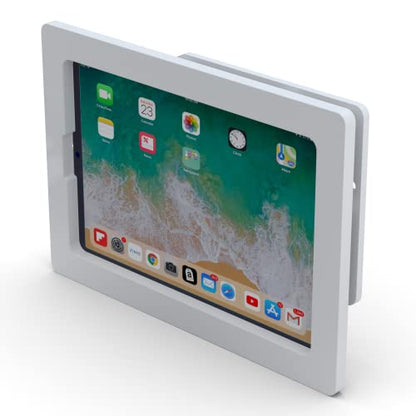 Anti-Theft Acrylic VESA Enclosure for Apple iPad mini 4/5 with Free Wall Mount Kit & 90-Degree Angle Charge Cable (iPad mini 4/5 8", Black) - color: Black, size: iPad mini 4/5 7.9"