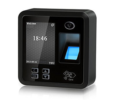 Biometric Fingerprint & RFID Access Control System Track Both Entry and Exit 600lbs Magnetic Lock 110V Power Unit RFID Keychains/Cards Push to Exit Button & Doorbell - size: Fingerprint Track In & Out