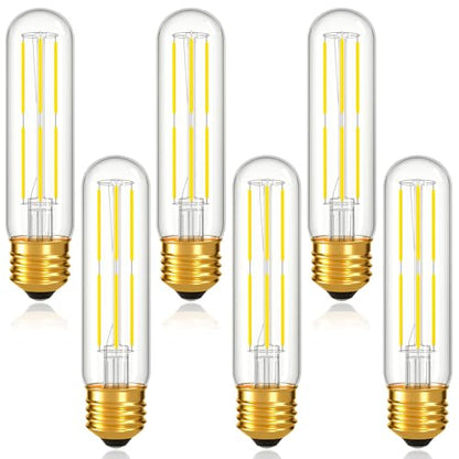 Dimmable E26 T10 LED Bulb Tube Light Bulbs 6W,Daylight 5000K 600LM,6 Pack - color: Daylight 5000k, size: 5 Inch-6 Count