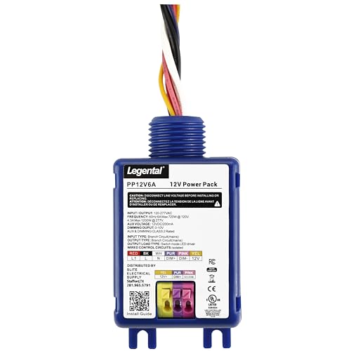 12V Power Pack for Low Voltage Sensor,120-277VAC Input, 0-10V Dimming, Relay Built-in