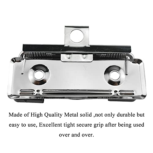 HAHIYO 2.76 Inches Silver Metal Clipboard Clips with Rubber Grips 7 Pack Mountable Sturdy Strong Springs with Rivets Document File Wood Plastic Clips Board for Office School Home - style: Silver-2.76in-7p