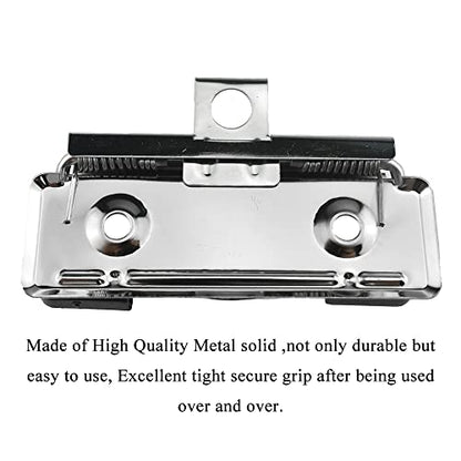 HAHIYO 2.76 Inches Silver Metal Clipboard Clips with Rubber Grips 7 Pack Mountable Sturdy Strong Springs with Rivets Document File Wood Plastic Clips Board for Office School Home - style: Silver-2.76in-7p