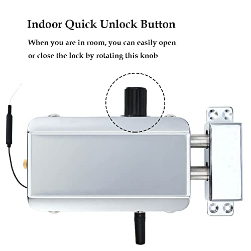 Electronic Deadbolt Anti-Theft Smart Hidden Door Lock with Remote Control and Smartphone App Access - color: Remote Control + APP