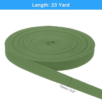 uxcell 23 Yards Cotton Twill Tape, 5/8-inch Herringbone Webbing Ribbon Bias Binding Tapes for Clothes Sewing, DIY Crafting (Blue Green) - color: Blue Green, size: 5/8-inch