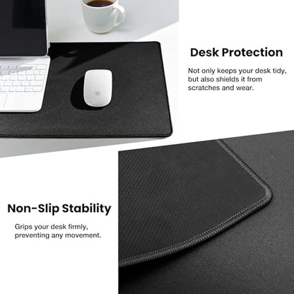 ALOANES Non-Slip Extended Mouse Pad Office&Home Desk Mat Stitched Edge - color: Classic Black, size: 31.5" x 11.9"