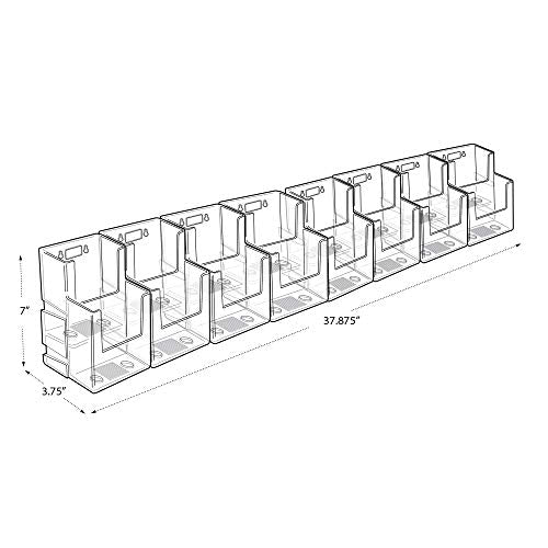 Azar Displays 252816 252816Two-Tier 16-Pocket Trifold Brochure Holder, 2 Piece - size: 2 Tier 16 Pocket