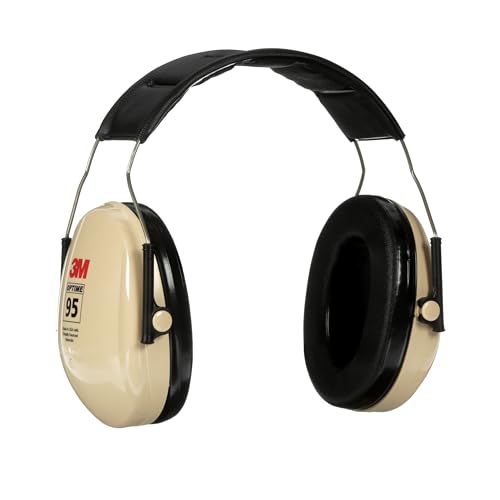 3M PELTOR Hearing Protection Optime 95 Earmuffs, Adjustable Earcups, E-A-Rfit Compatible, Stainless Steel - size: Over the head (Pack of 10), style: Over the Head