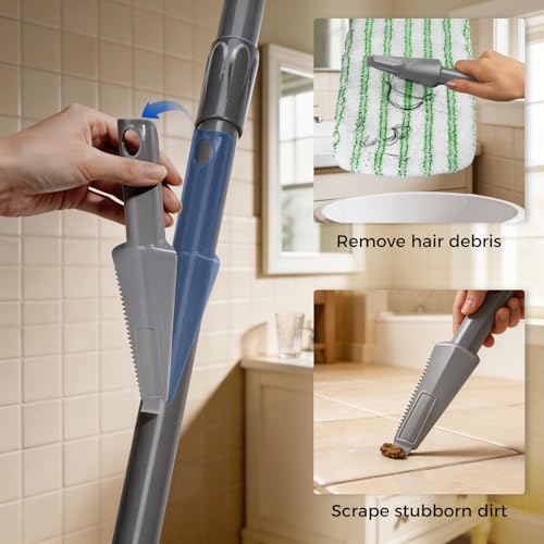 Masthome Microfiber Flat Mop,16" Head with 5 Washable Pads - color: Green Extra Large