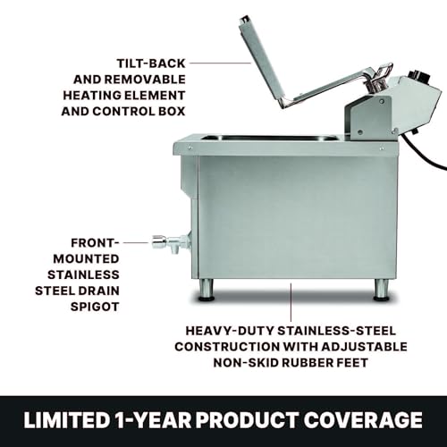 Waring Deep Fryer with 15 lb Capacity & Variable Temperature Control - size: 15lb Deep Fryer