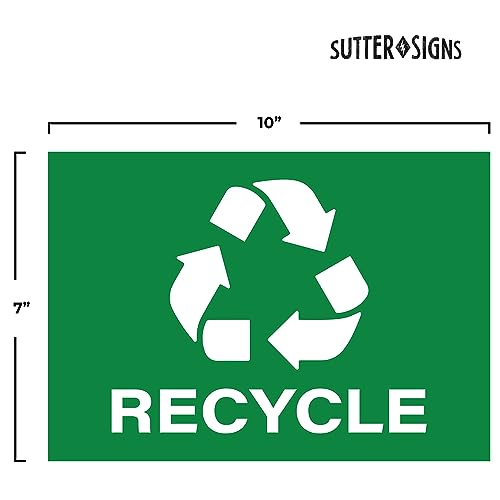 Recycle Stickers, 7" x 10" (Pack of 4) - size: 7" x 10" (Pack of 4)