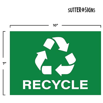 Recycle Stickers, 7" x 10" (Pack of 4) - size: 7" x 10" (Pack of 4)