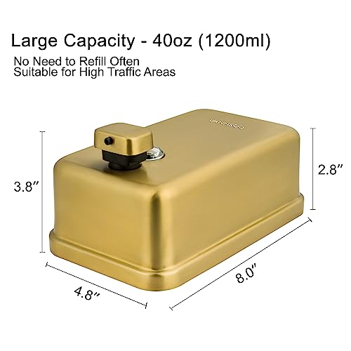 Wall Mounted Commercial Soap Dispenser Bathroom, Vertical Gold - color: Vertical Gold