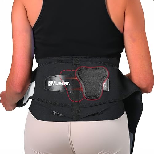 MUELLER Sports Medicine Lumbar Back Brace with Removable Pad, Ideal for Upper and Lower Back Pain, Relief & Support for Men and Women, Strains, Sciatica, Scoliosis - size: Small