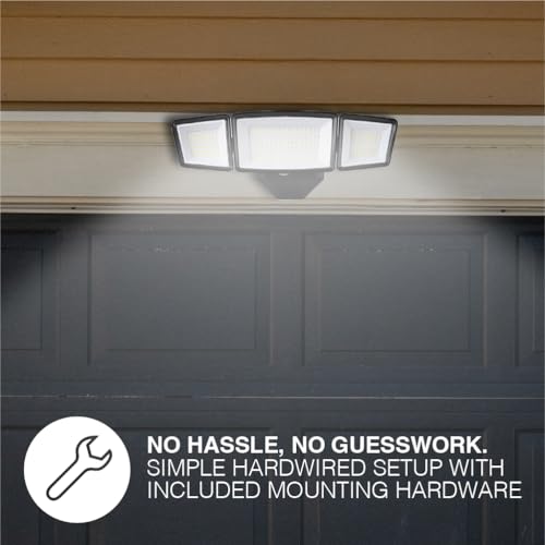 Sylvania 13W Dusk to Dawn Security LED Light, Hardwired, 2000 LMS, Wet Rated, 5000K, Daylight - 1 Pack (66478) - color: Black, style: 13W Dusk to Dawn
