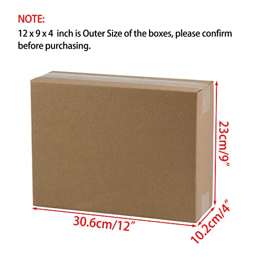 12x9x4 Inches Shipping Boxes, Brown Corrugated Cardboard Boxes for Small Bussiness, 25 Pack - color: Brown, size: 12 x 9 x 4 inch