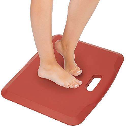 Mount-It! Standing Desk Floor Mat, 18x22, Red - color: Red