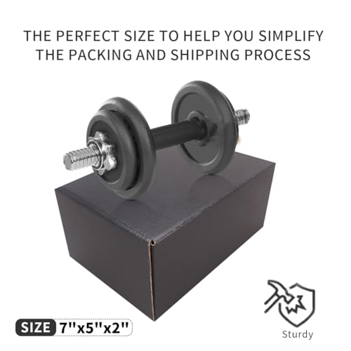 Shipping Boxes, 10Pcs Black 7x5x2in Corrugated Cardboard Box - color: Black, size: 7x5x2