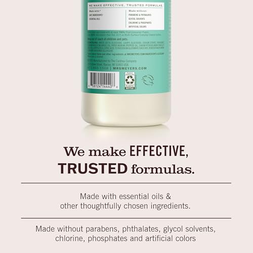 MRS. MEYER'S CLEAN DAY Multi-Surface Cleaner Concentrate, Basil, 32 fl oz - size: 32 Fl Oz (Pack of 1)