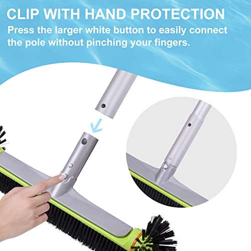 Sepetrel 17.5-Inch Hemispherical Pool Brush Head for All Pool Surfaces - size: 17.5" Hemispherical