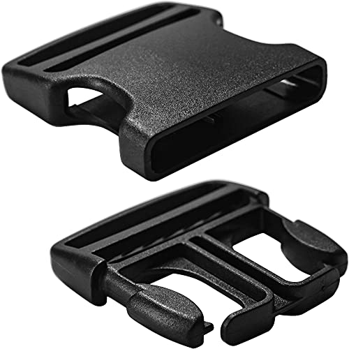 LASIGHT Buckles for 2 inch Wide Webbing Straps: Quick Side Release Buckle Clip 2 set and Tri-Glide Slide 4 pcs Fit 2" Nylon Web Belt, Plastic Snap Fastener Clip Heavy Duty Replacement Dual Adjustable - size: 2 Set for 2 inch Webbing