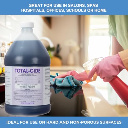 ForPro Total-Cide Disinfectant Solution, 2X Concentrated Formula, Hospital Grade Sanitizer & All Purpose Cleaner, 1 Gallon (128 Fl Oz) - size: 128 Fl Oz (Pack of 1)