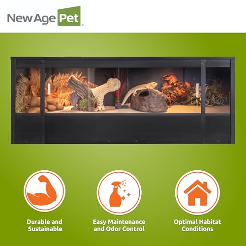 New Age Pet® ECOFLEX® 60" Mojave Reptile Enclosure, X-Large, Black - color: Black, size: Extra Large
