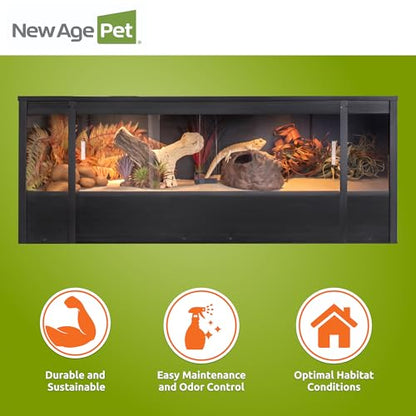 New Age Pet® ECOFLEX® 60" Mojave Reptile Enclosure, X-Large, Black - color: Black, size: Extra Large