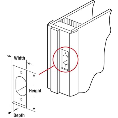 Prime-Line E 2467 Schlage, Brass Plated Steel T-strike (Single Pack) - color: Brass