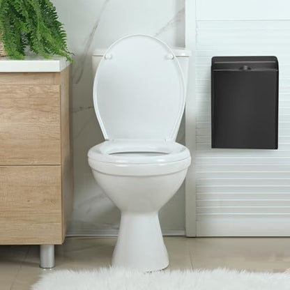 Tioncy 6 Pcs Sanitary Napkin Receptacle Wall Mounted,Black - color: Black