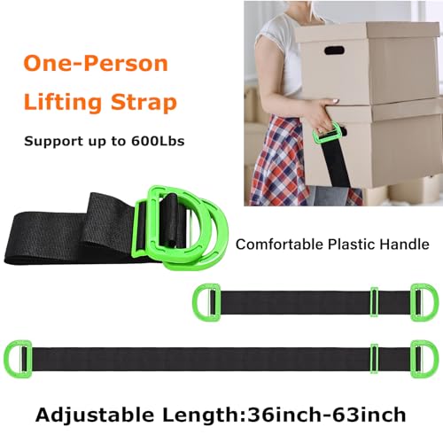 Furniture Moving Straps with Chest Buckle, 2-Person Lifting and Moving System, Adjustable Carrying Moving Shoulder Strap for Furniture, Appliances, Mattresses Heavy Objects up to 1000lbs - color: Black