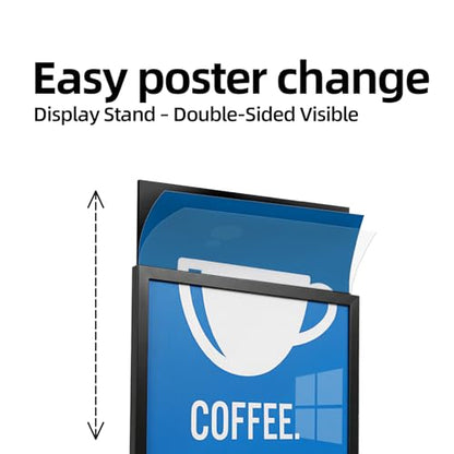 22x28 Inch Floor Stand Sign Holder, Heavy Duty Pedestal Poster Stand Double Sided Display for Business, Retail & Real Estate