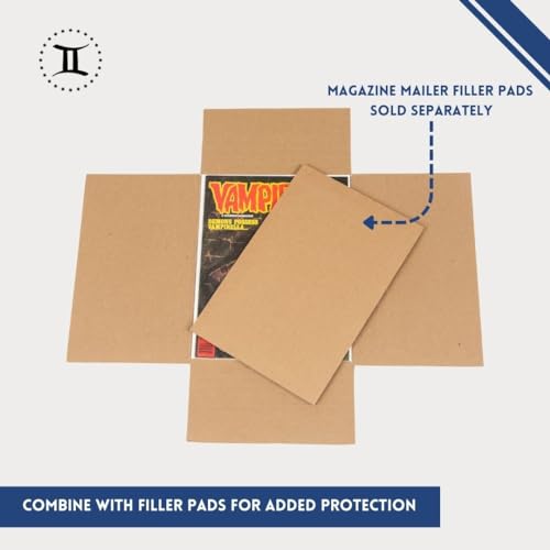 Gemini Magazine and Comic Book Mailers for Shipping (8.5x11x2’’, 100 Pack) - size: 100 mailers only